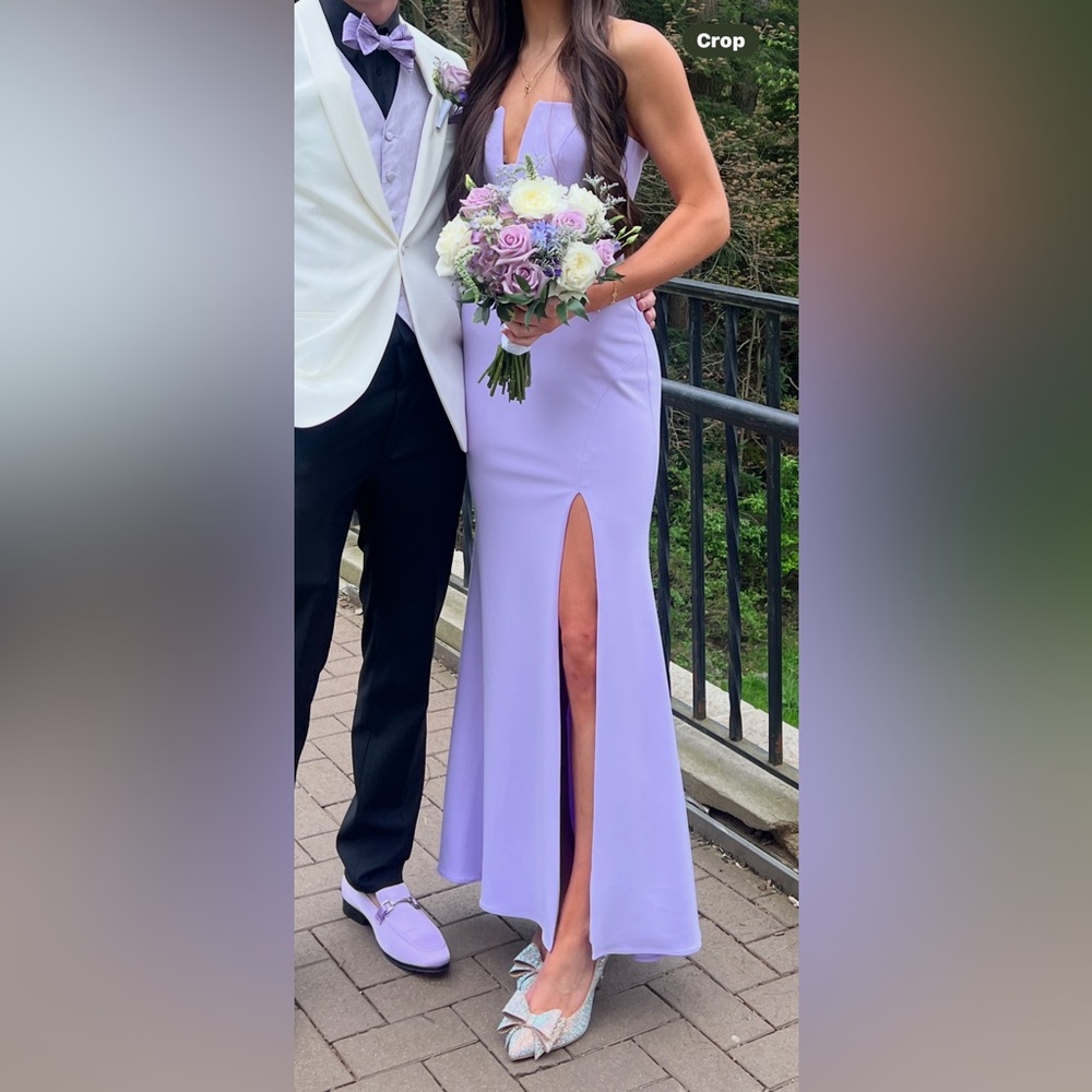 Aqua Purple Strapless Dress